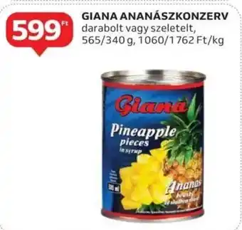 Auchan Giana ananászkonzerv ajánlat