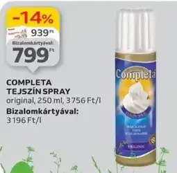 Auchan Completa tejszín spray ajánlat