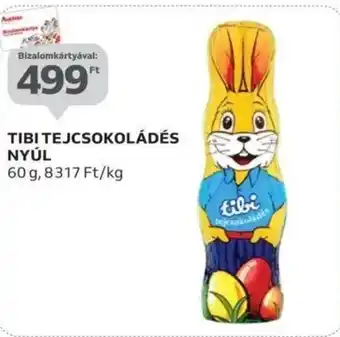 Auchan Tibi tejcsokoládés nyúl ajánlat