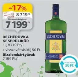 Auchan Becherovka keserűlikör ajánlat