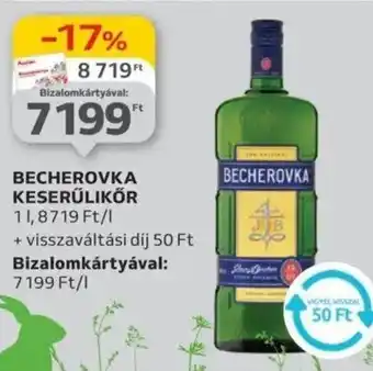 Auchan Becherovka keserűlikör ajánlat