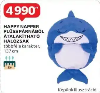 Auchan Happy napper plüss párnából átalakítható hálózsák ajánlat