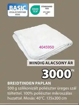 JYSK Breidtinden paplan ajánlat