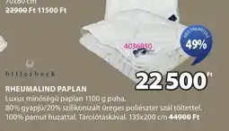 JYSK Billerbeck rheumalind paplan ajánlat