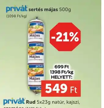 PRIVÁT Privat Sertés Májas ajánlat