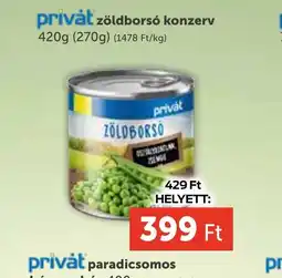 PRIVÁT Privat Zöldbors Konzerv ajánlat