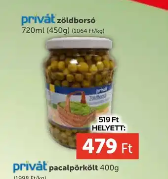 PRIVÁT Privat Zöldbors ajánlat