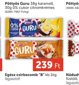 PRIVÁT Pöttyös Guru 38g karamell, 30g 0% cukor citromkrémes ajánlat