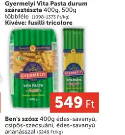 PRIVÁT Gyérmelyi Vita Pasta durum ajánlat