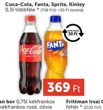 PRIVÁT Coca-Cola, Fanta, Sprite, Kinley ajánlat