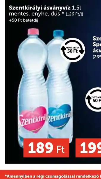 PRIVÁT Szentkirályi ásványvíz 1.5 l ajánlat