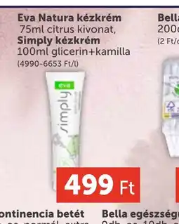 PRIVÁT Eva Natura kézkrém & Simply kézkrém ajánlat