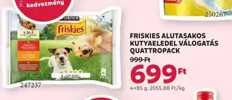 Rossmann Friskies alutasakos kutyaeledel válogatás quattropack ajánlat