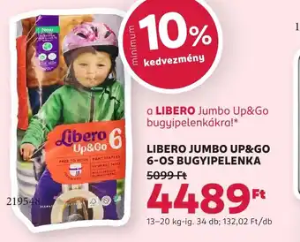 Rossmann Libero jumbo up&go 6-os bugyipelenka ajánlat