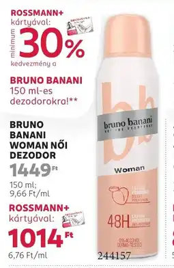 Rossmann Bruno banani woman nőI dezodor ajánlat