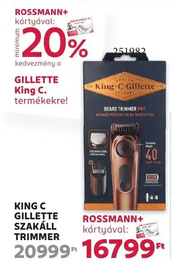 Rossmann King c gillette szakáll trimmer ajánlat