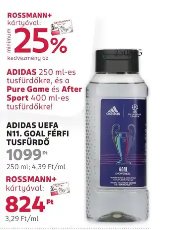 Rossmann Adidas uefa n11. goal férfi tusfürdő ajánlat