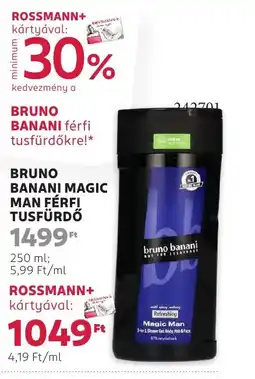 Rossmann Bruno banani magic man férfi tusfürdő ajánlat