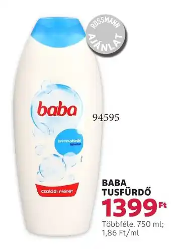 Rossmann Baba tusfürdő ajánlat