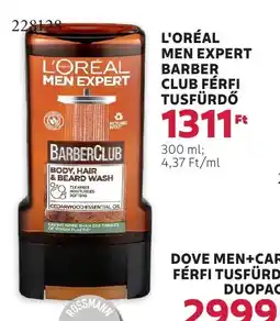 Rossmann L'oréal men expert barber club férfi tusfürdő ajánlat