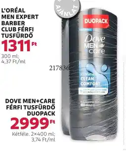 Rossmann Dove men+care férfi tusfürdő duopack ajánlat