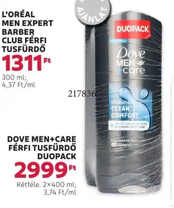 Rossmann Dove men+care férfi tusfürdő duopack ajánlat