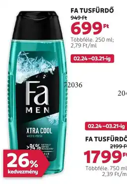 Rossmann Fa tusfürdő ajánlat