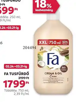 Rossmann Fa tusfürdő ajánlat