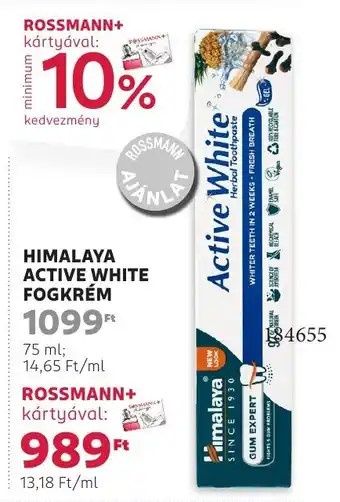 Rossmann Himalaya active white fogkrém ajánlat