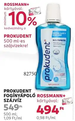 Rossmann Prokudent fogínyápoló szájvíz ajánlat