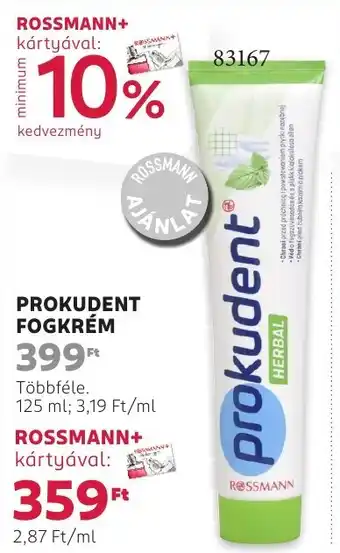 Rossmann Prokudent fogkrém ajánlat