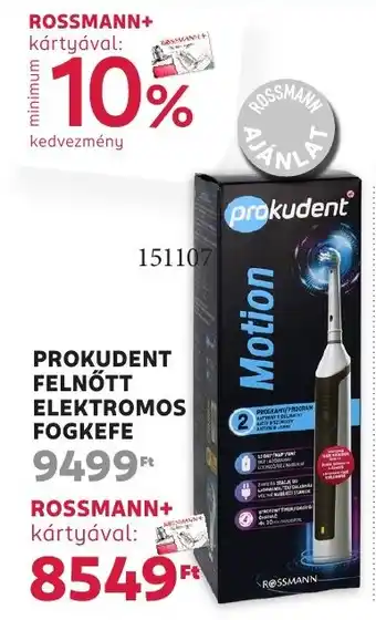 Rossmann Prokudent felnőtt elektromos fogkefe ajánlat