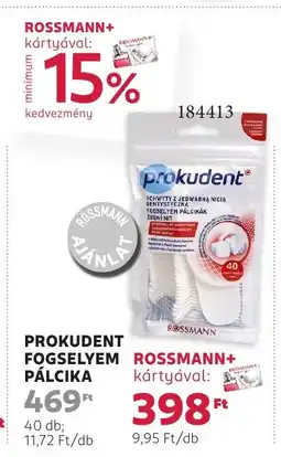 Rossmann Prokudent fogselyem pálcika ajánlat