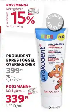 Rossmann Prokudent epres foggél gyerekeknek ajánlat