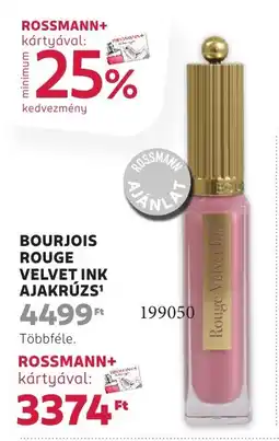 Rossmann Bourjois rouge velvet ink ajakrúzs ajánlat