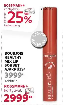 Rossmann Bourjois healthy mix lip sorbet ajakrúzs ajánlat