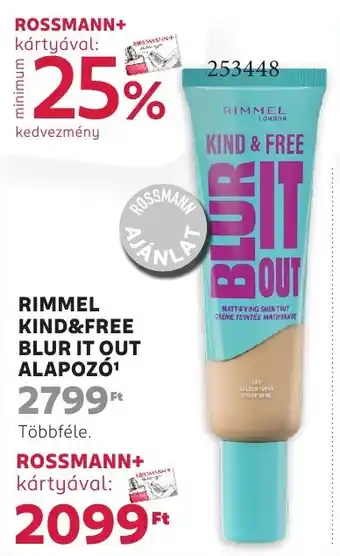 Rossmann Rimmel kind&free blur it out alapozó ajánlat