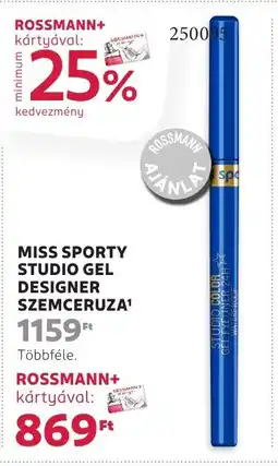 Rossmann Miss sporty studio gel designer szemceruza ajánlat