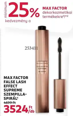 Rossmann Max factor false lash effect supreme szempilla- spirál ajánlat