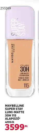 Rossmann Maybelline super stay lumi-matte 30h 115 alapozó ajánlat