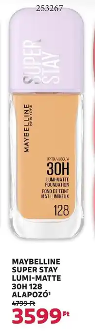 Rossmann Maybelline super stay lumi-matte 30h 128 alapozó ajánlat