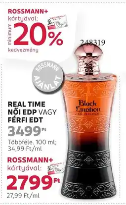 Rossmann Real time nőI edp vagy férfi edt ajánlat