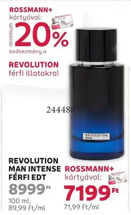 Rossmann Revolution man intense férfi edt ajánlat