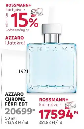 Rossmann Azzaro chrome férfi edt ajánlat