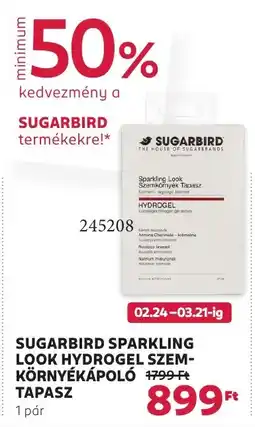 Rossmann Sugarbird sparkling look hydrogel szem- környékápoló tapasz ajánlat