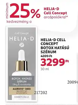 Rossmann Helia-d cell concept botox hatású szérum ajánlat