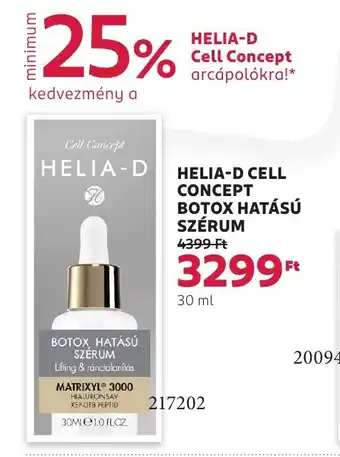 Rossmann Helia-d cell concept botox hatású szérum ajánlat