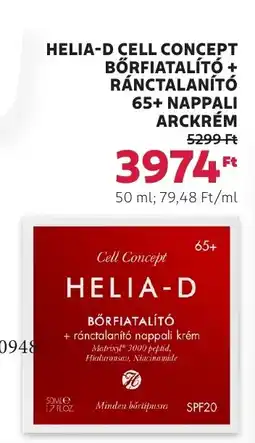 Rossmann Helia-d cell concept bőrfiatalító + ránctalanító 65+ nappali arckrém ajánlat