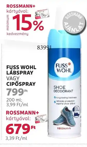 Rossmann Fuss wohl lábspray vagy cipőspray ajánlat