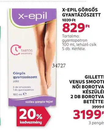 Rossmann X-epil görgős gyantázószett ajánlat